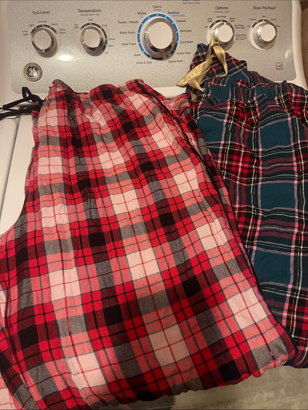 Victoria's Secret Red and Pink Plaid Pajama Pants